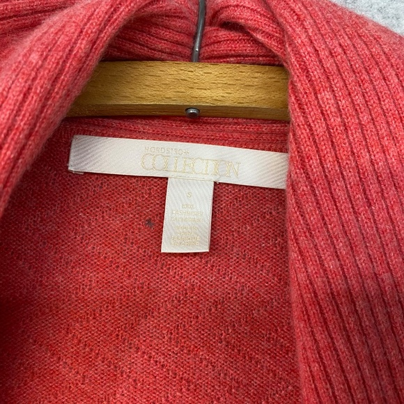 Nordstrom Signature Womens S Pink 100% Cashmere Open Front Cardigan Sweater - Picture 2 of 16